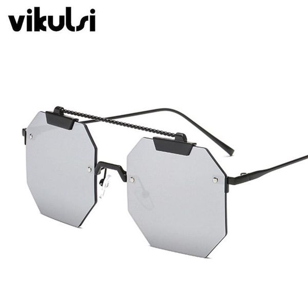 2020 new metal square sunglasses for women fashion man black silver oversized sunglass rimless shades uv400, White;black
2020 new metal square sunglasses for women fashion man black silver oversized sunglass rimless shades uv400, White;black