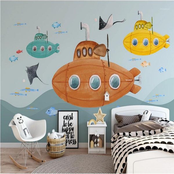 custom cartoon children's room background mural wallpaper for kids room submarine underwater world wall paper 3d papel de parede1
custom cartoon children's room background mural wallpaper for kids room submarine underwater world wall paper 3d papel de parede1