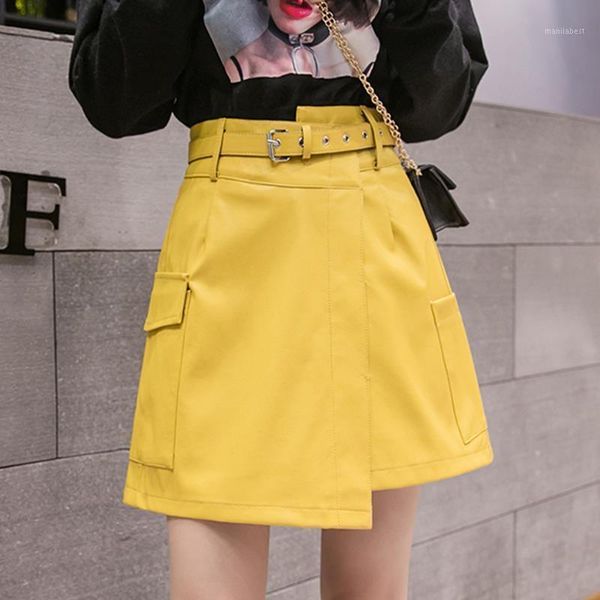 2020 new slim high waist irregular a- line skirts women yellow black autumn pu korean fashion clothing harajuku skirts p3681
2020 new slim high waist irregular a- line skirts women yellow black autumn pu korean fashion clothing harajuku skirts p3681