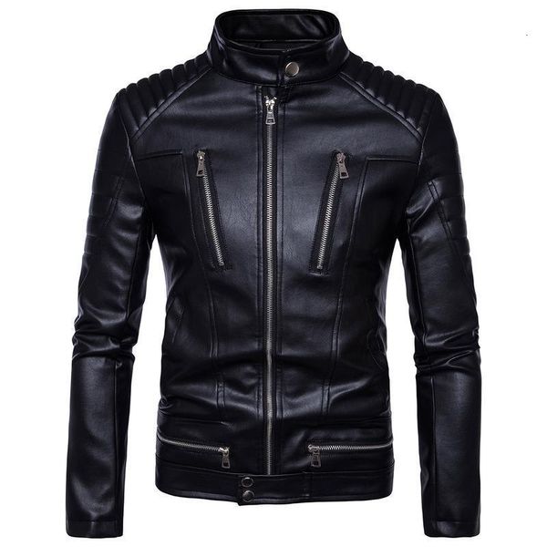 mens bomber jackets fashion men faux leather coat zipper overcoat motor jacket motorcycle bikers punk man brand colthing, Black
mens bomber jackets fashion men faux leather coat zipper overcoat motor jacket motorcycle bikers punk man brand colthing, Black