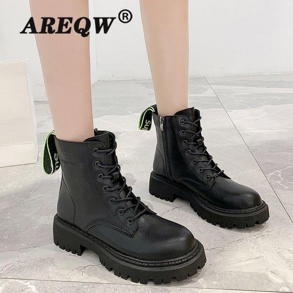 boots lace-up ankle thicken non-slip women girl leather shoes botas mujer elastic band patent shoes1, Black
boots lace-up ankle thicken non-slip women girl leather shoes botas mujer elastic band patent shoes1, Black