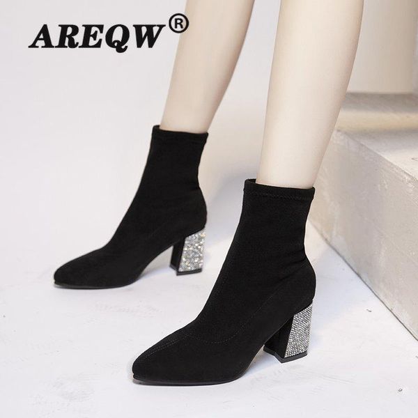 boots ankle for women basic faux suede shoes round toe square heel short plush winter, Black
boots ankle for women basic faux suede shoes round toe square heel short plush winter, Black