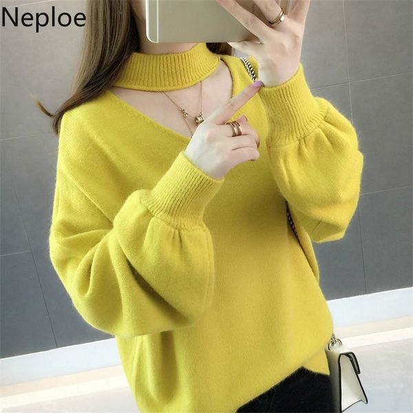 neploe loose crazy style thicked pullover sweater women solid v neck lantern long sleeve basic pull femme knit jumper 48208 201119, White;black
neploe loose crazy style thicked pullover sweater women solid v neck lantern long sleeve basic pull femme knit jumper 48208 201119, White;black