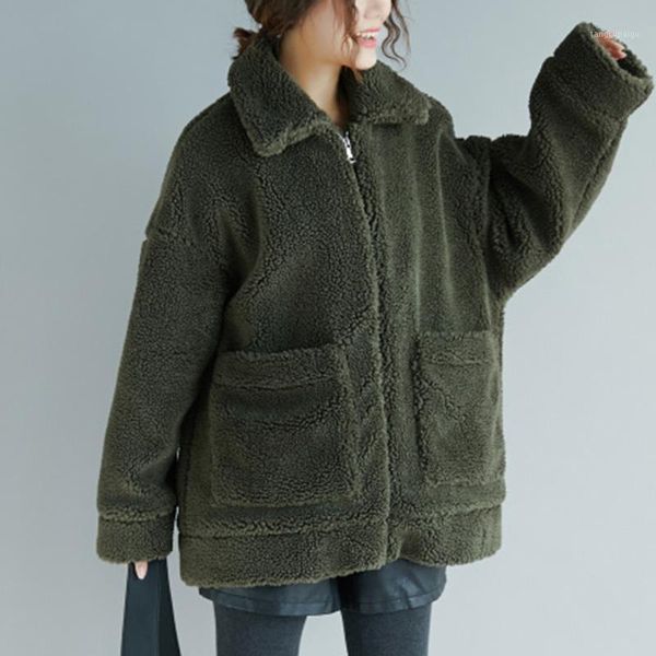 plus size fur coat for women v-neck turtleneck solid pocket loose thicken warm lady outwear coat 1, Black
plus size fur coat for women v-neck turtleneck solid pocket loose thicken warm lady outwear coat 1, Black