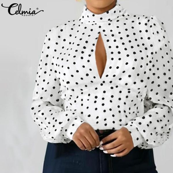 celmia elegant polka dot print women blouses fashion white shirts 2020 summer lantern long sleeve chiffon casual blusas 5xl
celmia elegant polka dot print women blouses fashion white shirts 2020 summer lantern long sleeve chiffon casual blusas 5xl