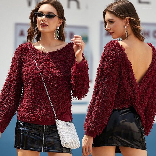new winter fashion round neck furry pullover short coat backles plush woman sweaters halloween sweater women johnature1, White;black
new winter fashion round neck furry pullover short coat backles plush woman sweaters halloween sweater women johnature1, White;black