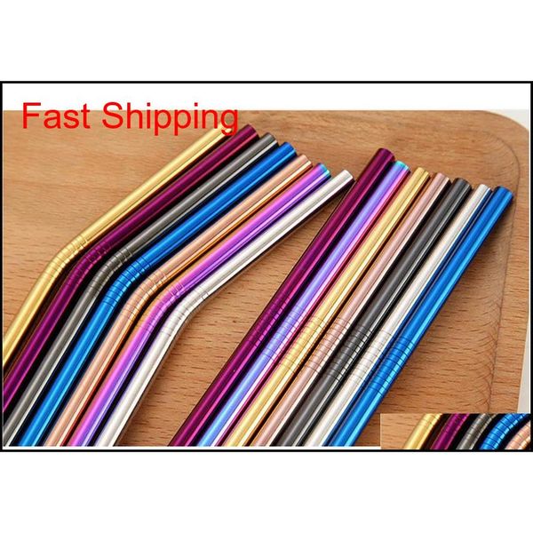 colorful 304 stainless steel drinking straw 8.5" straight bent reusable straws juice par qylxpo five2010
colorful 304 stainless steel drinking straw 8.5" straight bent reusable straws juice par qylxpo five2010