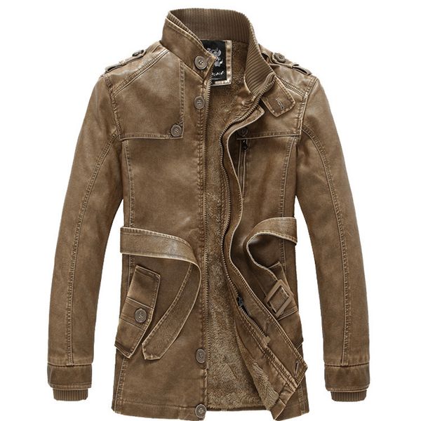 20fw winter mid-length stand-up collar pu leather jacket personality wash warm men's motorcycle leather jacket plus velvet jacket, Black
20fw winter mid-length stand-up collar pu leather jacket personality wash warm men's motorcycle leather jacket plus velvet jacket, Black