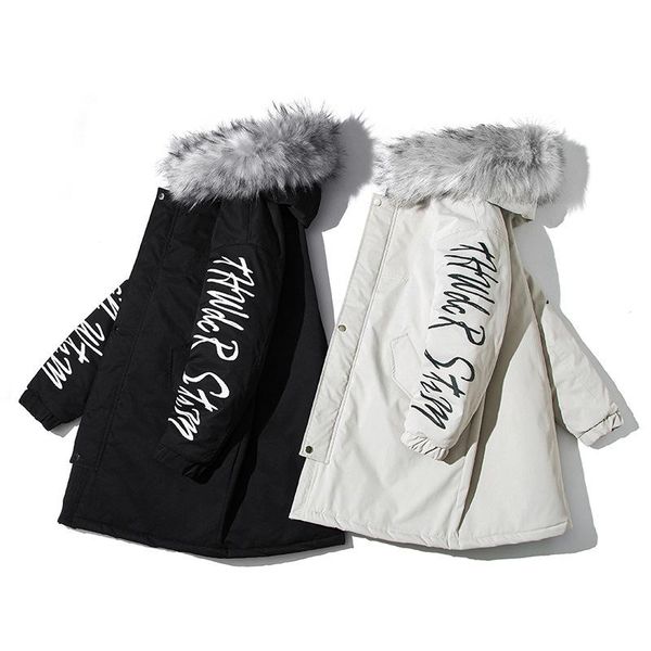 2020 newdesigner men's padded jacket winter plus size casual printing hooded fur collar mid-length cotton coat men's cotton coat, Black 
2020 newdesigner men's padded jacket winter plus size casual printing hooded fur collar mid-length cotton coat men's cotton coat, Black