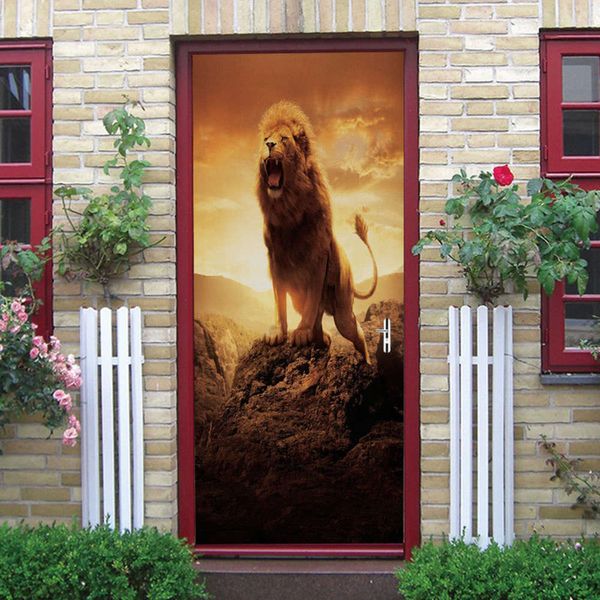 amj magic set creative environmental protection 3d lion door renovation self adhive bedroom wall sticker
amj magic set creative environmental protection 3d lion door renovation self adhive bedroom wall sticker