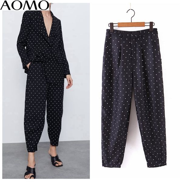 aomo fashion women black dots suit pants trousers pockets buttons office lady pants pantalon sl81a 1017, Black;white
aomo fashion women black dots suit pants trousers pockets buttons office lady pants pantalon sl81a 1017, Black;white