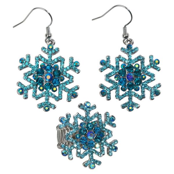 Snowflake Earrings Ring Sets Blue White Christmas Holidays Decorations Ornaments Gifts for Women Girls Crystal Fashion Jewelry, Silver
Snowflake Earrings Ring Sets Blue White Christmas Holidays Decorations Ornaments Gifts for Women Girls Crystal Fashion Jewelry, Silver