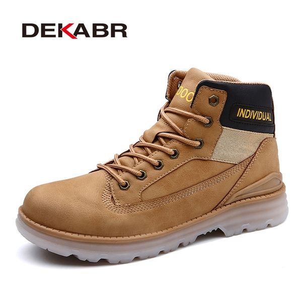 dekabr autumn&winter men's male genuine leather ankle fashion snow boots waterproof work shoes men botas hombre y200915, Black;brown
dekabr autumn&winter men's male genuine leather ankle fashion snow boots waterproof work shoes men botas hombre y200915, Black;brown