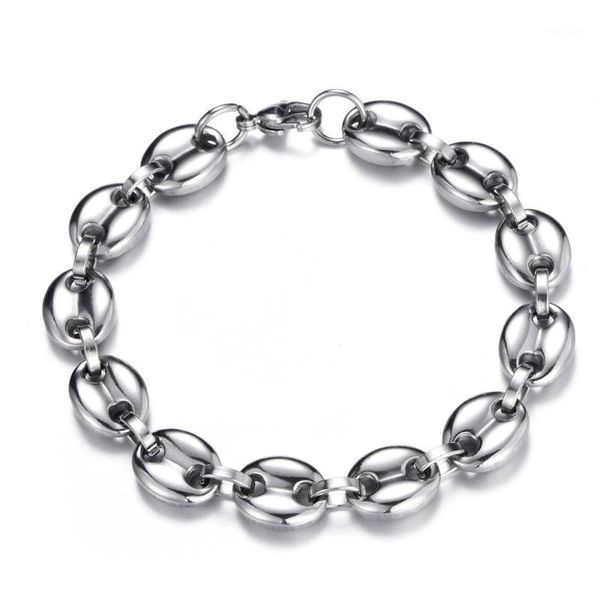charm jewelry men's bracelet stainless steel coffee bean chain 7-11mm chain bangle jewelry 2020 vcool vp8231, Black
charm jewelry men's bracelet stainless steel coffee bean chain 7-11mm chain bangle jewelry 2020 vcool vp8231, Black