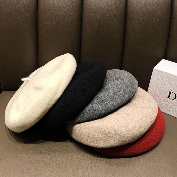 berets autumn winter hat 100% pure wool french artist beret women painter vintage girls female warm walking cap, Blue;gray
berets autumn winter hat 100% pure wool french artist beret women painter vintage girls female warm walking cap, Blue;gray