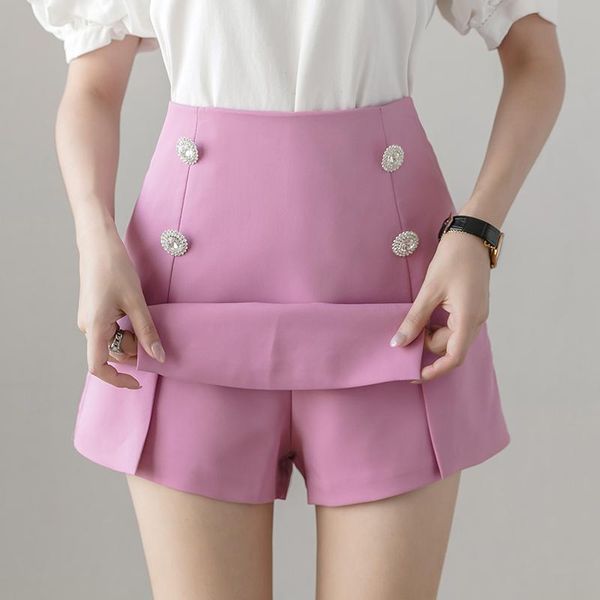 2020 new fashion double breasted high waist women's summer shorts elegant office lady skirt shorts slit irregular woman, White;black
2020 new fashion double breasted high waist women's summer shorts elegant office lady skirt shorts slit irregular woman, White;black