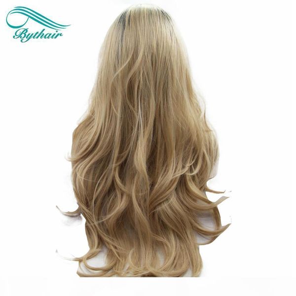 bythair bouncy wavy ombre blonde two tone synthetic lace front wig dark root natural blonde heat resistant fiber women hair wigs, Black
bythair bouncy wavy ombre blonde two tone synthetic lace front wig dark root natural blonde heat resistant fiber women hair wigs, Black