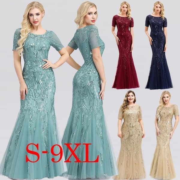 maxi dress mermaid sequined o-neck short sleeve ladies elegant bodycon dress woman party night gowns zomerjurk dames 2021, Black;gray
maxi dress mermaid sequined o-neck short sleeve ladies elegant bodycon dress woman party night gowns zomerjurk dames 2021, Black;gray