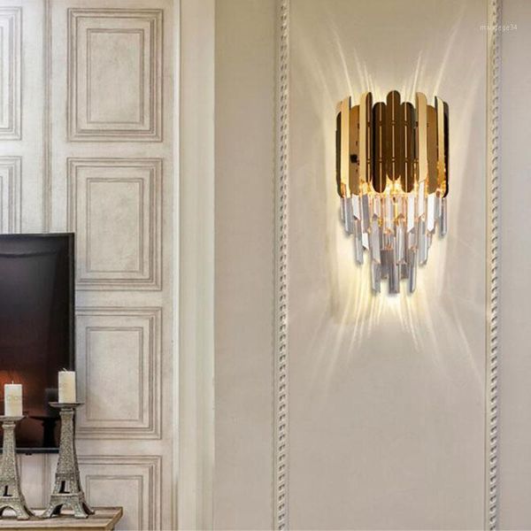 modern crystal wall lamp luxury golden stainless steel wall lighting fixtures bed living room lamps1
modern crystal wall lamp luxury golden stainless steel wall lighting fixtures bed living room lamps1