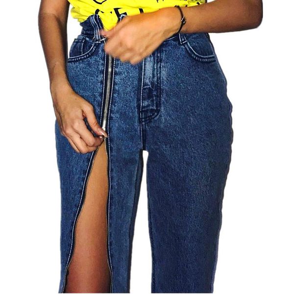 2020 split zipper jeans women vintage high waist wide leg denim pants fashion female loose trousers jeans capris, Blue
2020 split zipper jeans women vintage high waist wide leg denim pants fashion female loose trousers jeans capris, Blue