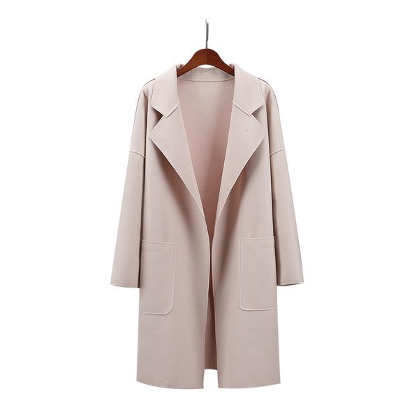 autumn and winter new high-end large size women's woolen coat in the long paragraph solid color loose thin cardigan jq891, Black
autumn and winter new high-end large size women's woolen coat in the long paragraph solid color loose thin cardigan jq891, Black