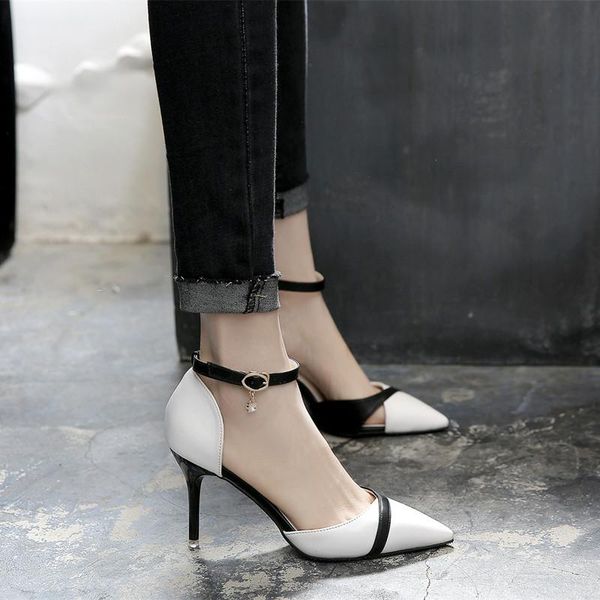 women's shoes 2021 summer buckle 5cm/6.5cm/8.5cm high heels women's stiletto sandals single shoe large size, Black
women's shoes 2021 summer buckle 5cm/6.5cm/8.5cm high heels women's stiletto sandals single shoe large size, Black