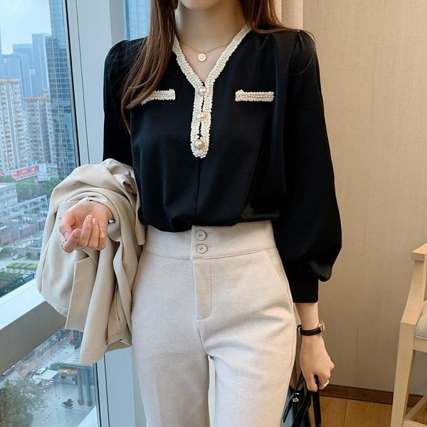women's blouses & shirts 2021 spring women solid lantern sleeve chiffon blouse elegance office lady v-neck black shirt basic loose casu, White
women's blouses & shirts 2021 spring women solid lantern sleeve chiffon blouse elegance office lady v-neck black shirt basic loose casu, White