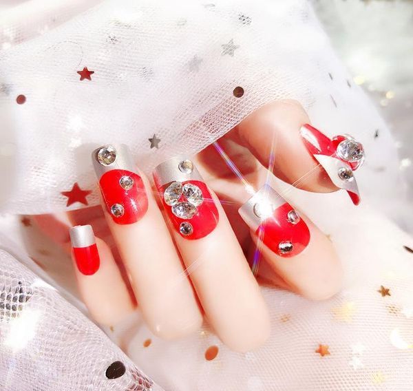 24pcs long fake nails wedding nail decoration shiny rhinestones glitter flower press o wmtgrk sqtrimmer, Red;gold
24pcs long fake nails wedding nail decoration shiny rhinestones glitter flower press o wmtgrk sqtrimmer, Red;gold
