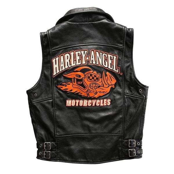 mens genuine leather vest motorcycle biker sleeveless jackets men patch punk cowhide real leather waistcoat, Black;white
mens genuine leather vest motorcycle biker sleeveless jackets men patch punk cowhide real leather waistcoat, Black;white
