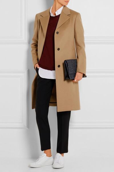 women's wool & blends abrigos mujer uk brand fashion 2021 autumn winter plain cassic simple long coat khaki casual outerwear manteau fe, Black
women's wool & blends abrigos mujer uk brand fashion 2021 autumn winter plain cassic simple long coat khaki casual outerwear manteau fe, Black