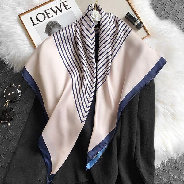 scarves fashion 2021 silk scarf squares women lady neckerchief foulard femme tie bandana hijab poncho, Blue;gray
scarves fashion 2021 silk scarf squares women lady neckerchief foulard femme tie bandana hijab poncho, Blue;gray