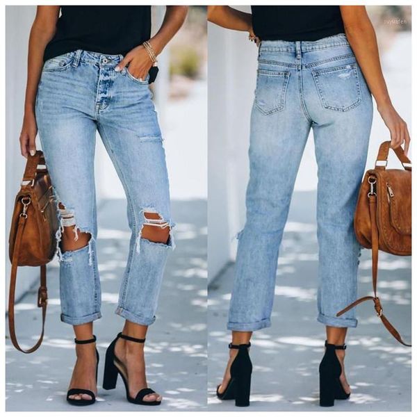 2020 fashion women jeans streetwear straight denim pants plus size ripped jeans for ladies1, Blue
2020 fashion women jeans streetwear straight denim pants plus size ripped jeans for ladies1, Blue