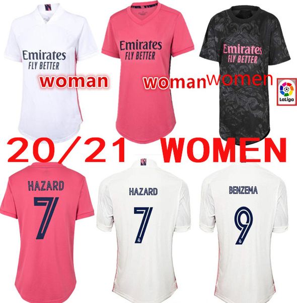women 2020 2021 real madrid soccer jerseys asensio casemiro marcelo james modric jovic ramos hazard benzema football women shirt, Black;yellow
women 2020 2021 real madrid soccer jerseys asensio casemiro marcelo james modric jovic ramos hazard benzema football women shirt, Black;yellow