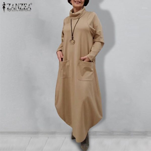 zanzea women maxi dress 2020 ladies turtleneck dress autumn long sleeve sundress casual solid pockets robe longue plus size 5xl1, Black;gray
zanzea women maxi dress 2020 ladies turtleneck dress autumn long sleeve sundress casual solid pockets robe longue plus size 5xl1, Black;gray