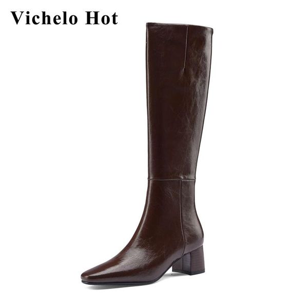 boots vichelo european style winter split leather small square toe thick high heel zipper elegant lady knee-high l78, Black
boots vichelo european style winter split leather small square toe thick high heel zipper elegant lady knee-high l78, Black