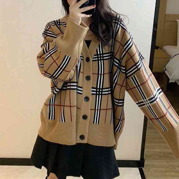 good brand hoodies plaid british cardigan sweater autumn winter new loose v-neck fashion casual wome wio0, Black
good brand hoodies plaid british cardigan sweater autumn winter new loose v-neck fashion casual wome wio0, Black