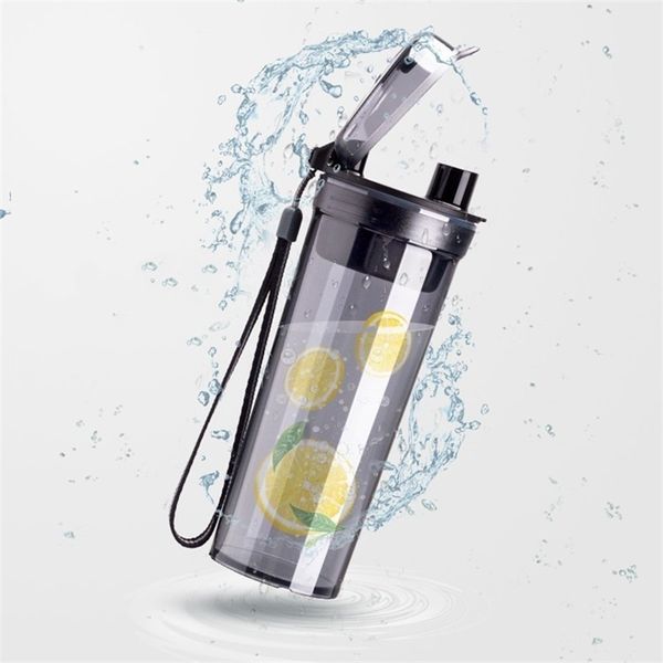 

transparent plastic cup te baihui same paragraph water bottle portable leak prevention tumbler turn over lid mention strap 9 8cyb1