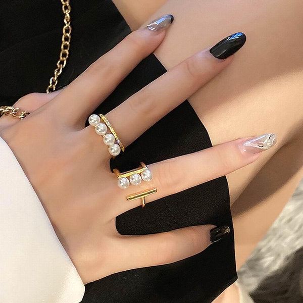 cluster rings 2021 fashion pearl open for women korean style personality double layers wide ring adjustable jewelry bijoux wholesale, Golden;silver
cluster rings 2021 fashion pearl open for women korean style personality double layers wide ring adjustable jewelry bijoux wholesale, Golden;silver