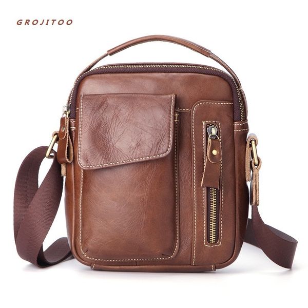grojitoo genuine for men first cowhide leather vintage briefcase zipper design male shoulder crossbody bag
grojitoo genuine for men first cowhide leather vintage briefcase zipper design male shoulder crossbody bag