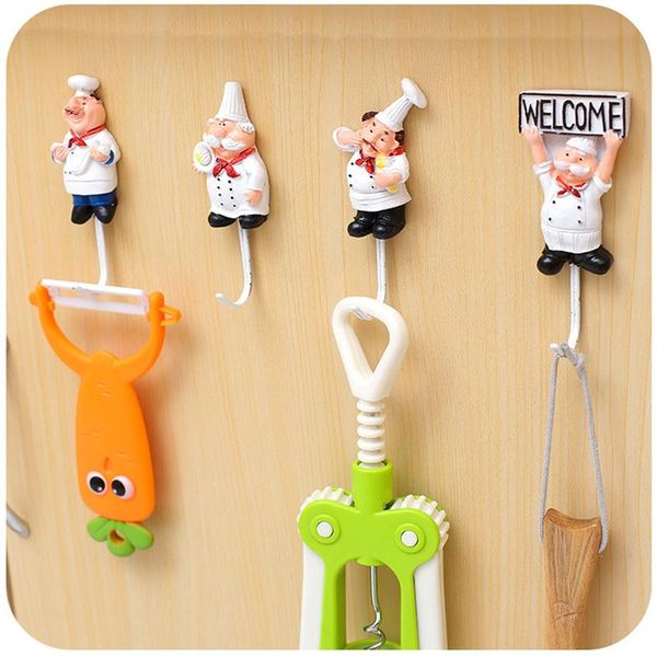 hooks & rails 1 pcs creative adhesive chef style hook wall door clothes coat hat hanger kitchen bathroom towel home decor
hooks & rails 1 pcs creative adhesive chef style hook wall door clothes coat hat hanger kitchen bathroom towel home decor