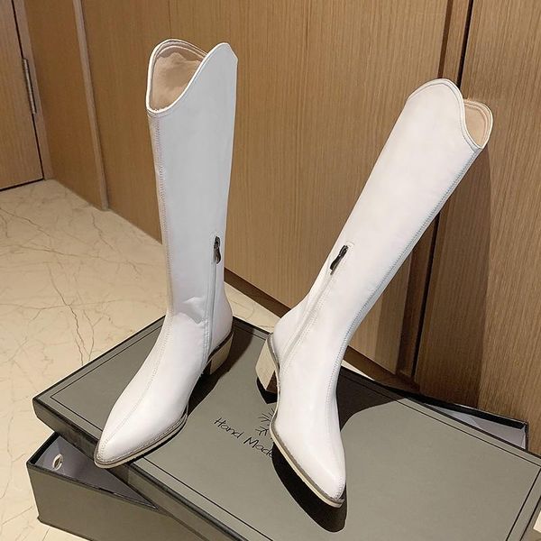 knee high boots for women wide calf female shoes autumn new arrival 2020 pointed toe mid chunky heels v-cut western boots white, Black
knee high boots for women wide calf female shoes autumn new arrival 2020 pointed toe mid chunky heels v-cut western boots white, Black