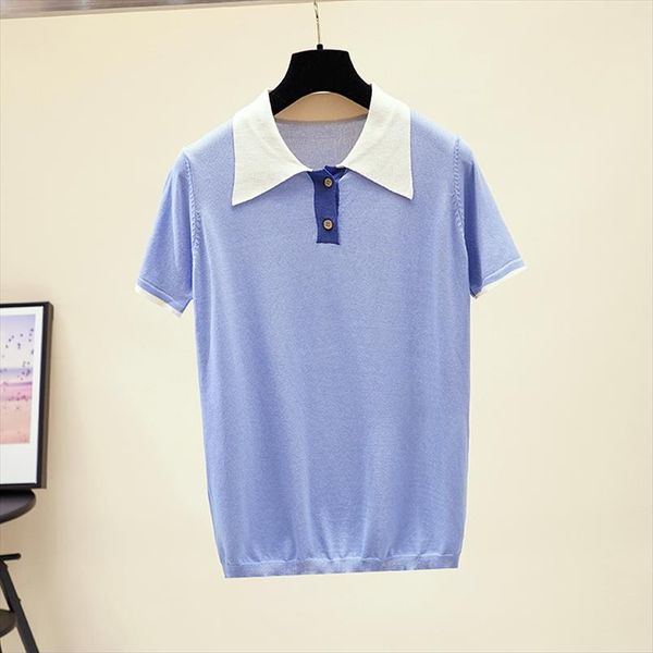 color match женщины polo воротник трикотажные топы две кнопки сыпучие с коротким рукавом пуловер femme блуза студенты причинные 2020, White;black
color match женщины polo воротник трикотажные топы две кнопки сыпучие с коротким рукавом пуловер femme блуза студенты причинные 2020, White;black