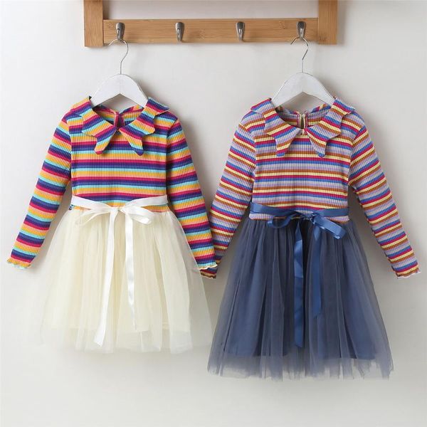 2020 0-6y princess kids baby girls dress striped print knited flower collar bandage bow tulle pegeant party fall dress, Red;yellow
2020 0-6y princess kids baby girls dress striped print knited flower collar bandage bow tulle pegeant party fall dress, Red;yellow