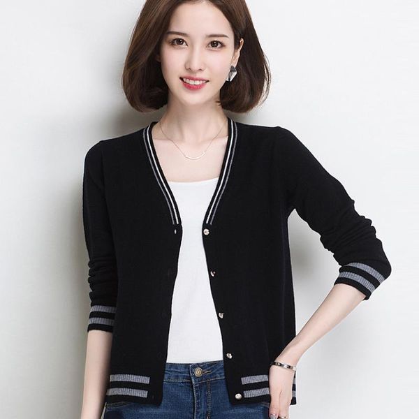women's knits & tees korean fashion ladies full sleeve women knitting sweater solid v-neck cardigans and jumper loose cardiagns basic, White
women's knits & tees korean fashion ladies full sleeve women knitting sweater solid v-neck cardigans and jumper loose cardiagns basic, White