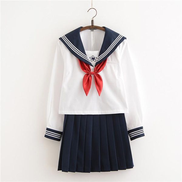 new arrival japanese jk sets school uniform girls sakura embroideried autumn high school women novelty sailor suits uniforms xxl, White
new arrival japanese jk sets school uniform girls sakura embroideried autumn high school women novelty sailor suits uniforms xxl, White