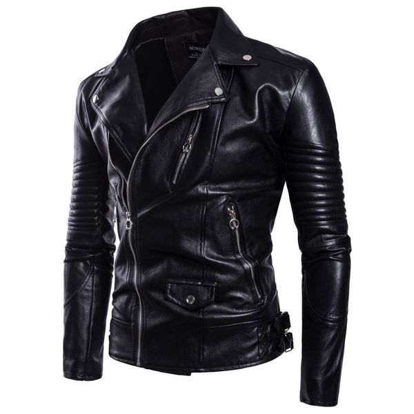 fashion ouma autumn new style men fold-down collar locomotive leather coat men's wear foreign trade leather jacket b029, Black
fashion ouma autumn new style men fold-down collar locomotive leather coat men's wear foreign trade leather jacket b029, Black