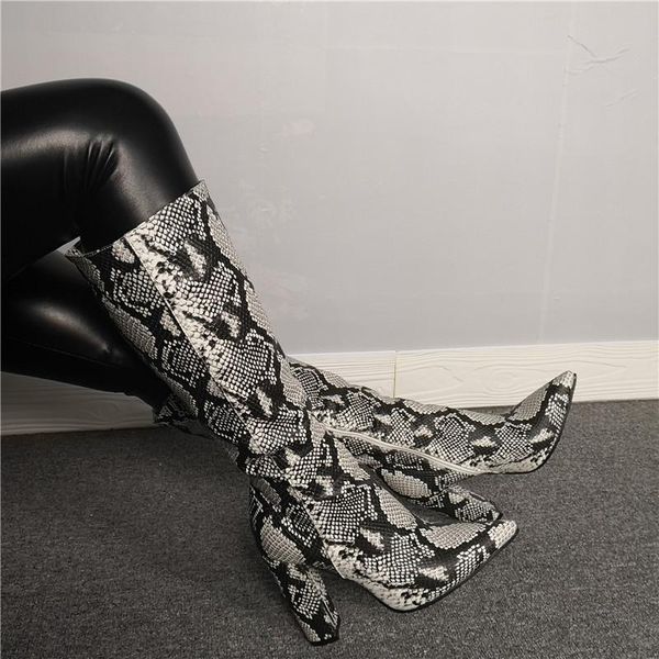 original intention stylish knee high boots snakeskin boots pointed toe chunky heels popular woman shoes plus size4-15, Black
original intention stylish knee high boots snakeskin boots pointed toe chunky heels popular woman shoes plus size4-15, Black