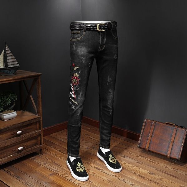 2019 new designer jeans men old worn tight leggings luxury clothes slim locomotive moto biker hip hop ripped skinny men's jeans a23, Blue
2019 new designer jeans men old worn tight leggings luxury clothes slim locomotive moto biker hip hop ripped skinny men's jeans a23, Blue