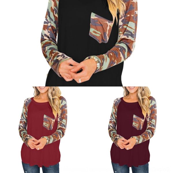 sbldr autumn and winter coat t-shirt long sleeve splicing new camouflage slim t-shirt women's women xnz2j, White
sbldr autumn and winter coat t-shirt long sleeve splicing new camouflage slim t-shirt women's women xnz2j, White