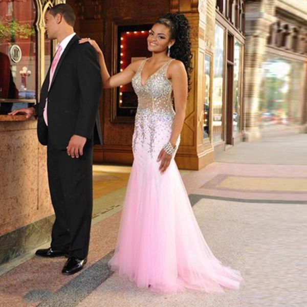 beads tulle prom dresses v-neck mermaid long evening gowns robe de soiree mermaid beading party gowns, Black
beads tulle prom dresses v-neck mermaid long evening gowns robe de soiree mermaid beading party gowns, Black